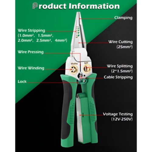 POWERPLIERS 8-in-1 multifunctional pliers with voltage tester
