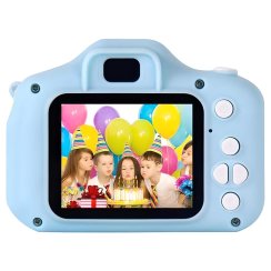 Digitální fotoaparát kamera pro děti HD hry šňůrka modrý - E225-1