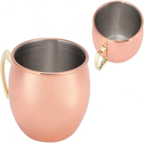 Steel mug with copper coating