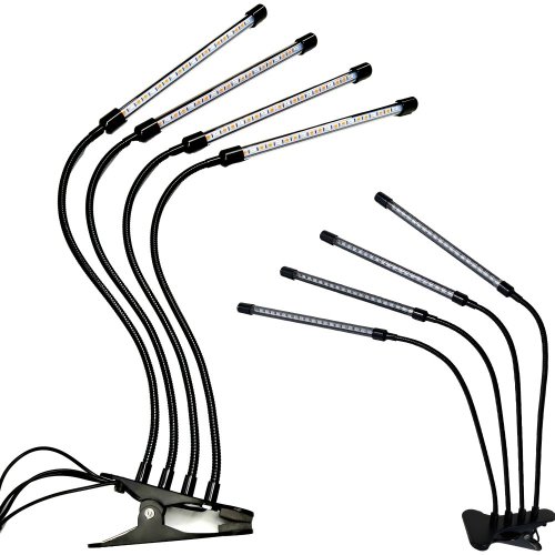 4x lampa pro pěstování rostlin 80x LED Full Spectrum 36 W + dálkový ovladač - E949-1