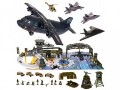 Children's military airport with airplanes and XXL accessories