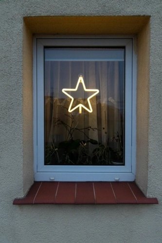 Błyszcząca gwiazda - lampka nocna LED ciepła biel