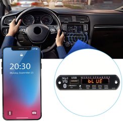 Bluetooth modul přehrávač transmitter do auta MP3 AUX USB FM dálkový ovladač - E356