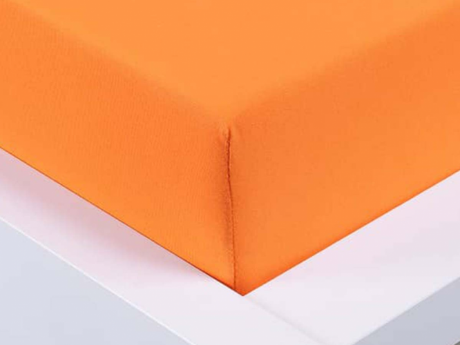 Prześcieradło Jersey Exclusive na łóżko pojedyncze - pomarańczowe 90x200 cm