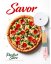 Krajalnica do pizzy z drewnianą rączką - różowo-niebieska