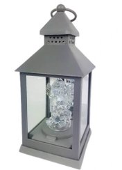 Cortina Lucerna LED 24x11x11cm s malý Andělem 2xAA R6 1,5V šedý