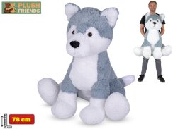 Plyšová hračka Plush Friends husky 78 cm sediaca 0m+