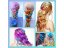 Hair comb with coloured chalks - 10 colours
