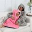 Bluza ciepła koc oversize - różowy