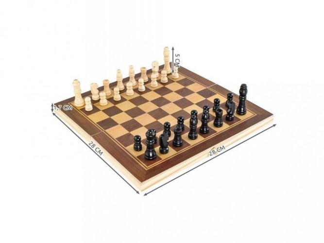 Drevený cestovný šach - 30x30cm