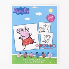 Zestaw kolorowanek z numerami Peppa Pig
