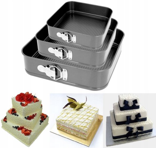 blachy do pieczenia ciasta tarta zestaw 3szt
