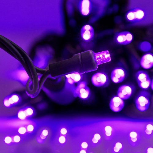Vnitřní vánoční řetěz 18 m 180 LED - fialová