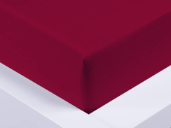Jersey sheet Exclusive single bed - burgundy 90x200 cm