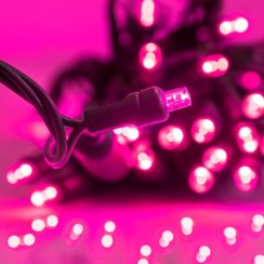 Vnitřní vánoční řetěz 5 m 50 LED - růžová