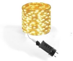 Venkovní vánoční mikro řetěz 25 m 250 LED s časovačem - teplá bílá