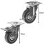 Set of industrial castors with a load capacity of 220 kg - 4 pcs