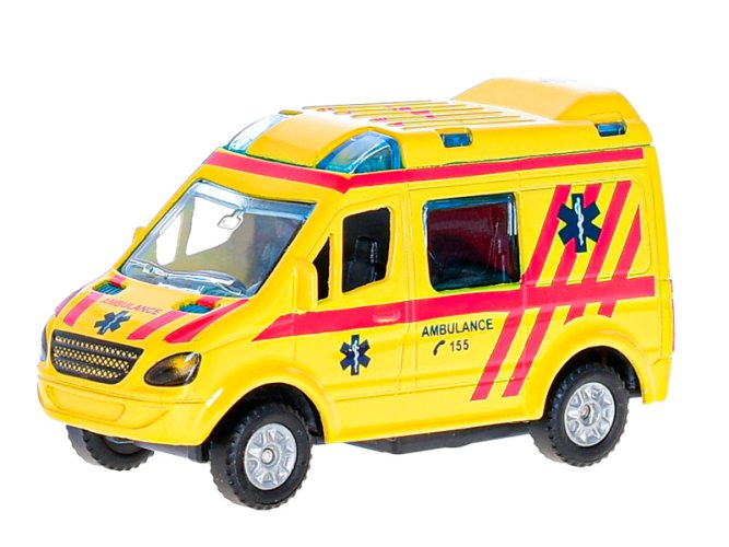 2-Play Traffic zestaw samochodów służb ratowniczych CZ 8 cm metalowe z funkcją cofania 3 sztuki w pudełku