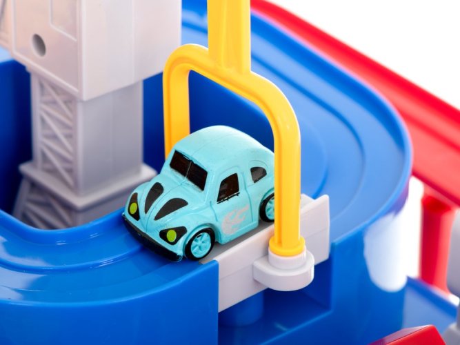 Bãi đậu xe tương tác vượt chướng ngại vật đua 4 xe