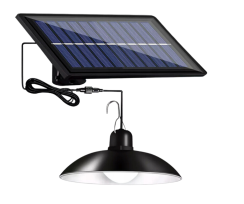Solární LED lampa závěsná 14,8x6,4 cm se senzorem soumraku 1200 mAh