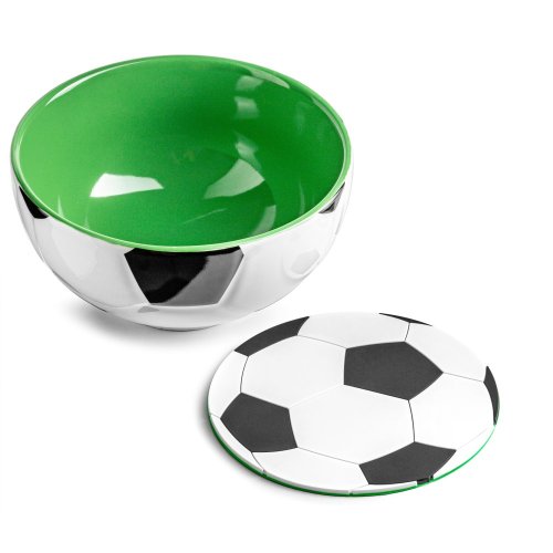 Soccer bowl with soccer coaster