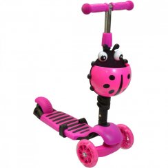 Kids scooter 3in1 BERUŠKA with LED wheels, pink