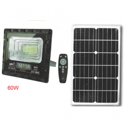 Spotlight with outdoor solar panel IP67 with remote control cold white 60W