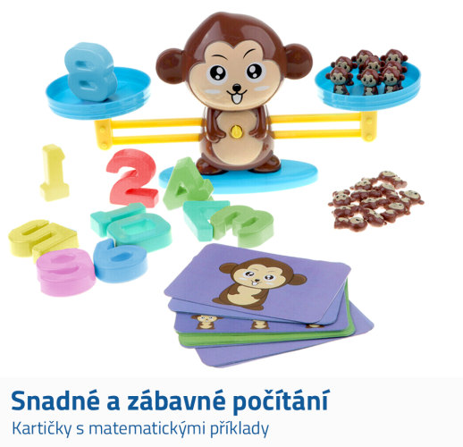 Małpka edukacyjna - waga małpka z cyframi