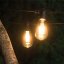 Outdoor bulb light chain for 10 X E27 LED bulbs, IP54