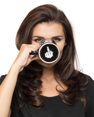 Double-sided mug with the saying "Have a Nice Day" - BLACK