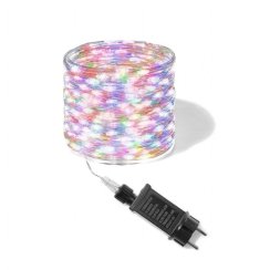 Venkovní vánoční mikro řetěz 25 m 250 LED s časovačem - barevný