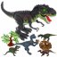 Dinosaurus T-Rex s hniezdom s vajcami a dinosaurami