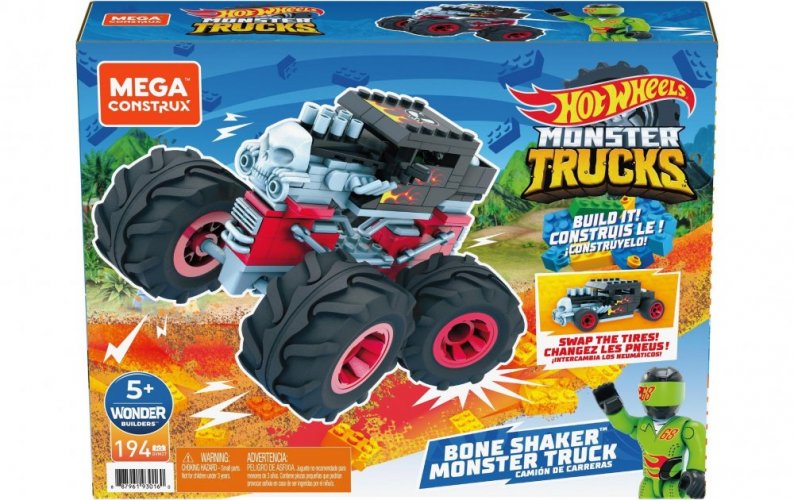 MEGA Hot Wheels Monster Trucks Bone Shaker Crash Set - MATTEL