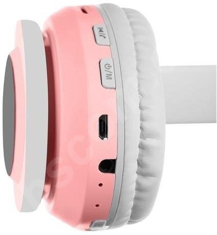 Bezdrátová sluchátka s kočičíma ušima - B39M, růžová