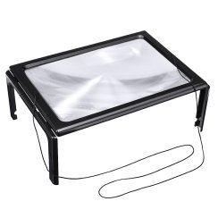 Lupa na čtení A4 LED podsvícená sklo 3x zvětšení