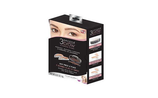 Makeup stamp on eyebrows with mirror - black