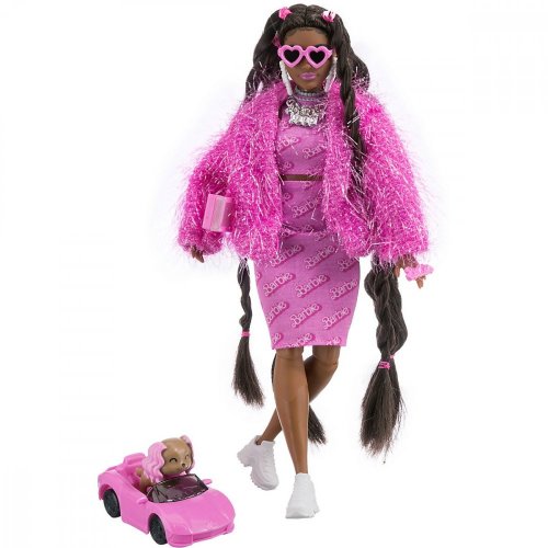 Panenka Barbie Extra od Mattela - s logem Barbie 80. let