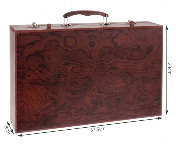 Duży zestaw w drewnianej walizce dla małych malarzy 142 szt.