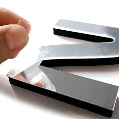 Velké nástěnné nalepovací hodiny moderní 3D tiché – O036 zrcadlo