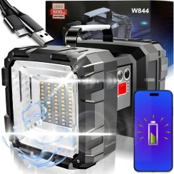Taktická akumulátorová LED baterka-reflektor, USB, špeháč, 1000 lm, 40 W