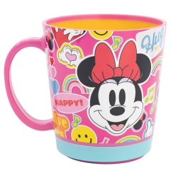 Bezpečný plastový pohár 410 ml - Minnie Mouse Flower Power