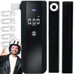 Profesionální elektronický alkotester s kalibrací + 5 náustků