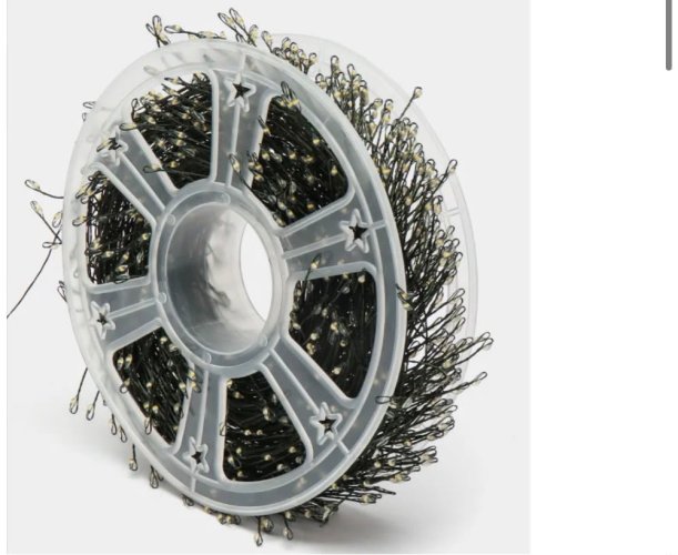 Venkovní vánoční nano řetěz 100 m 3000 LED s časovačem zelený kabel - teplá bílá