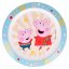 Plastic plate Piglet Pepa Kindness Counts - blue and white