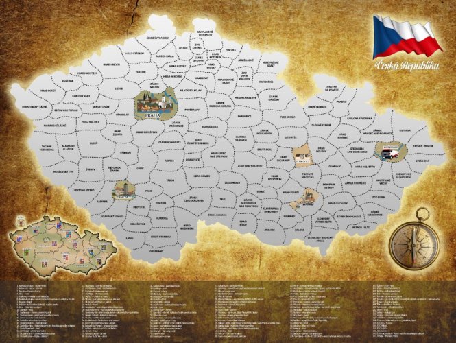 Stieracia mapa Česká Republika