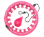 Hula hop z wypustkami i obciążnikiem róż