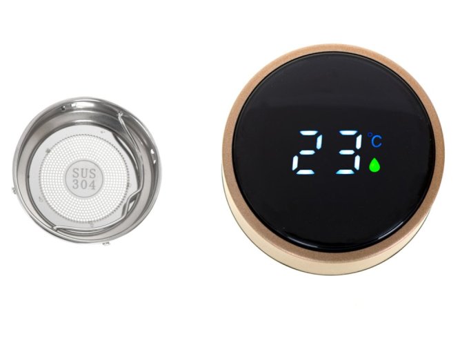 Termoska hrnček smart LED 500ml zlatá