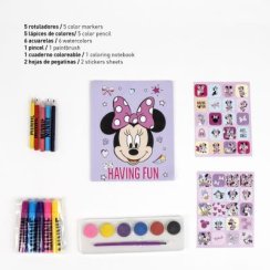 Zestaw kolorowanek w plecaku Minnie Mouse