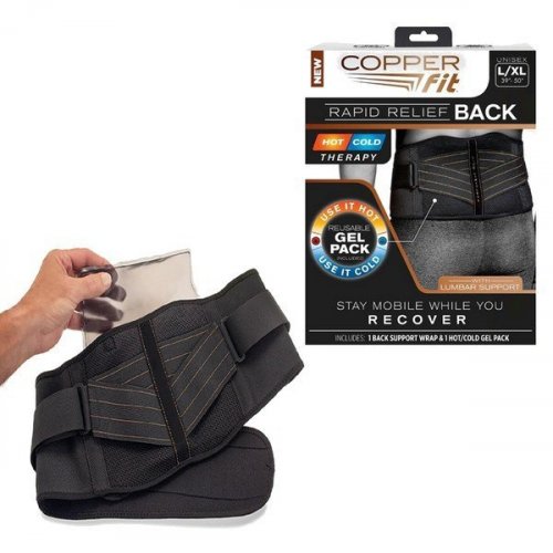 Neoprene lumbar belt with cooling / warming therapy
