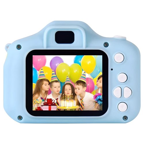 Digitální fotoaparát kamera pro děti HD hry šňůrka modrý - E225-1